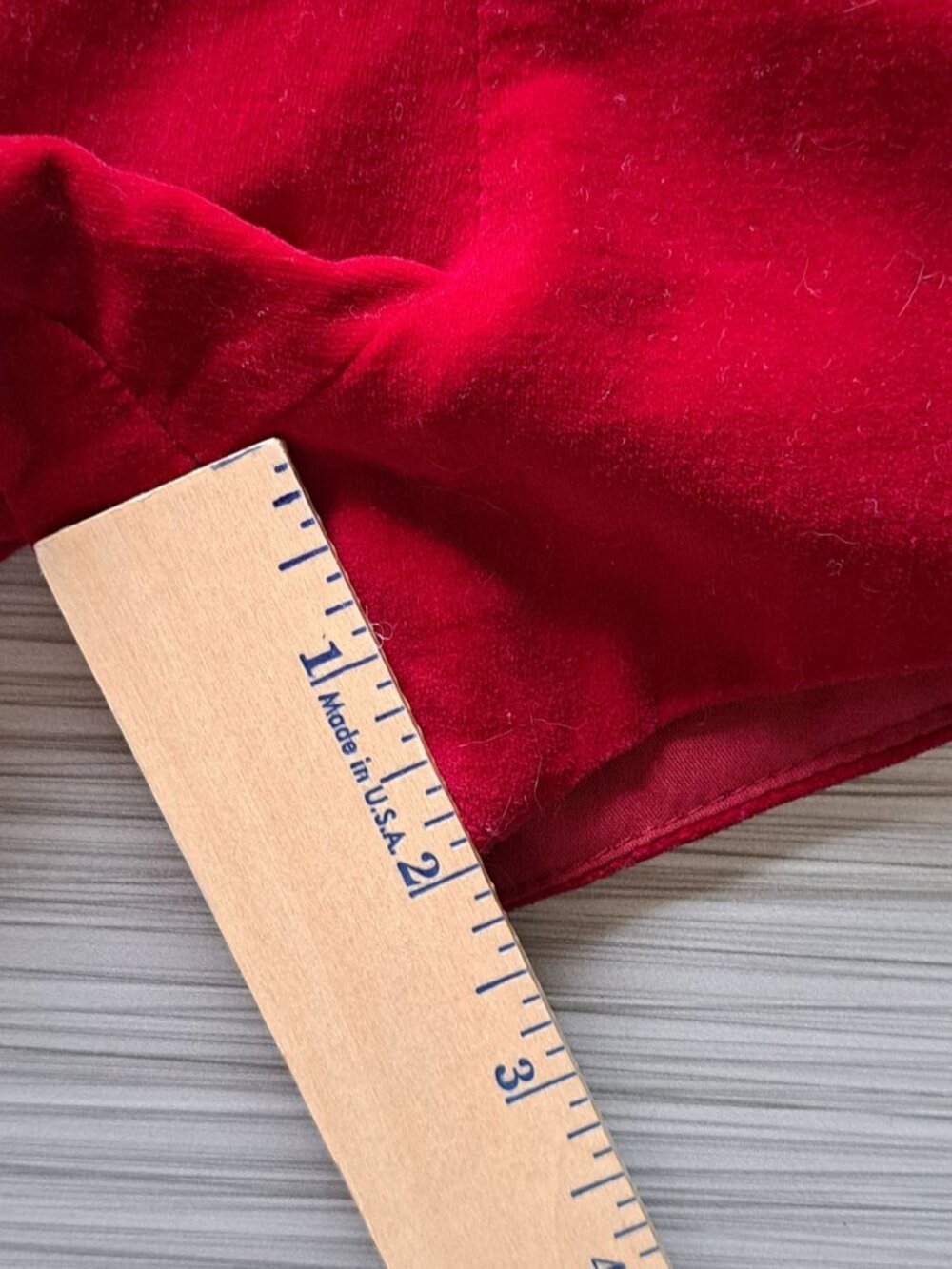 Vintage Toddler Girls 2-Piece Red Velour Short Overalls & White Shirt Outfit 3T - Picture 10 of 10